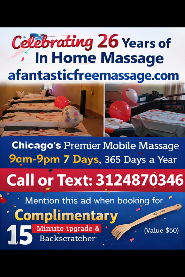 Chicago Free Complimentary Massage